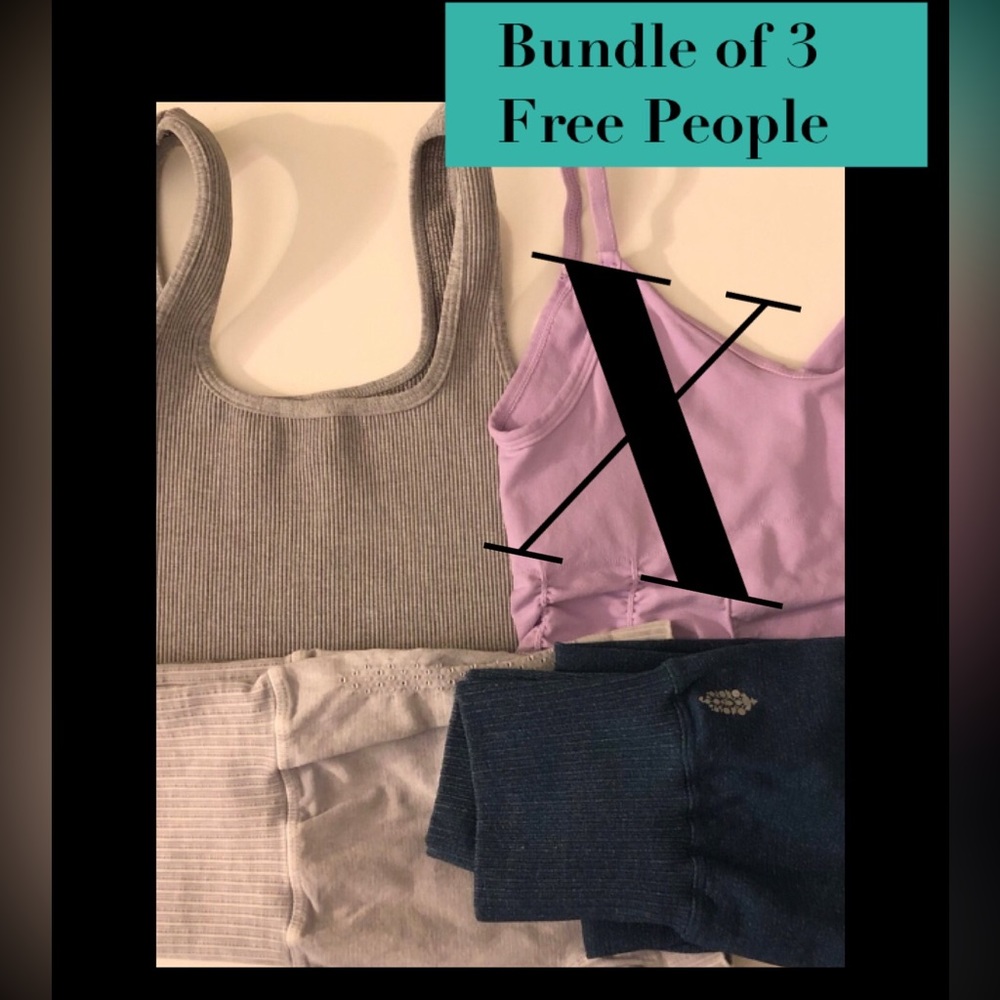 3 Brand New Free People Movement bundle of no tags💖All extra small.